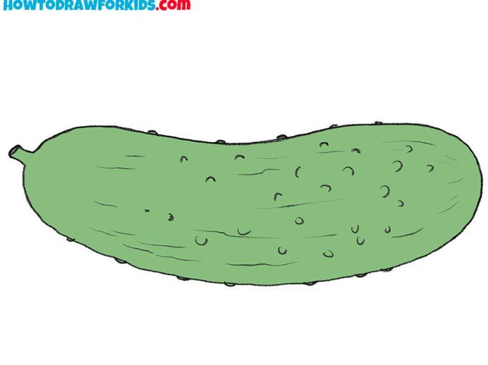 A drawing of a pickle easy