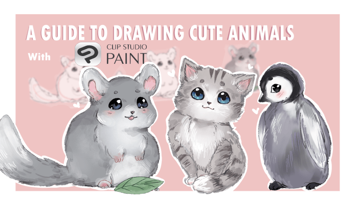 Coloring pictures kawaii people as animals