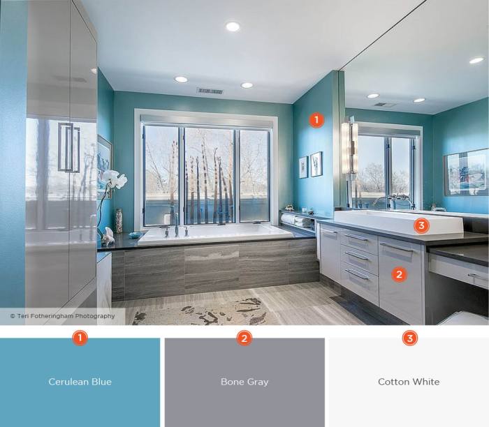 Bathroom decor color schemes