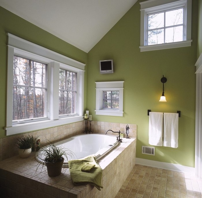 Light green bathroom decor