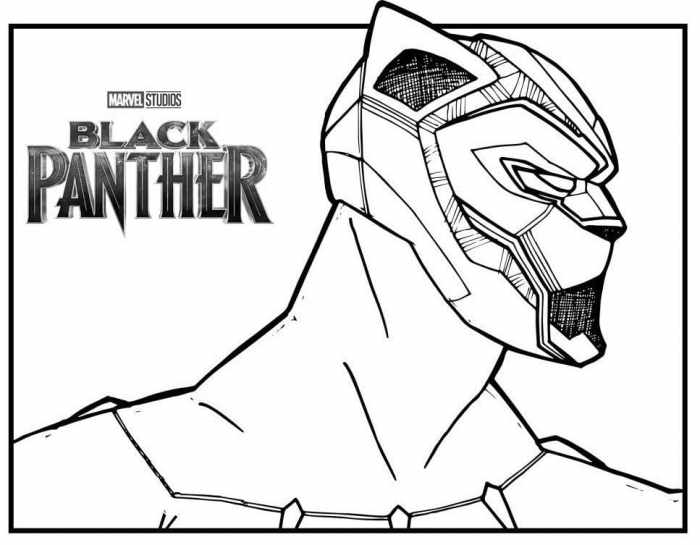 Black panther coloring page animal