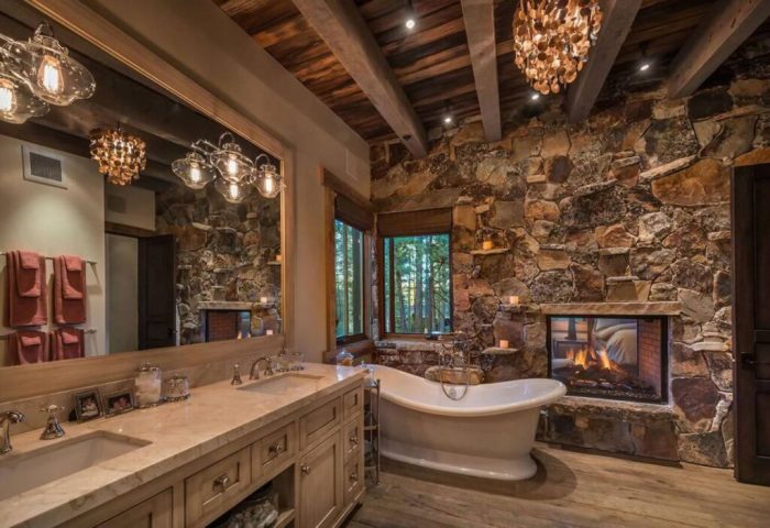 Country style bathroom decor