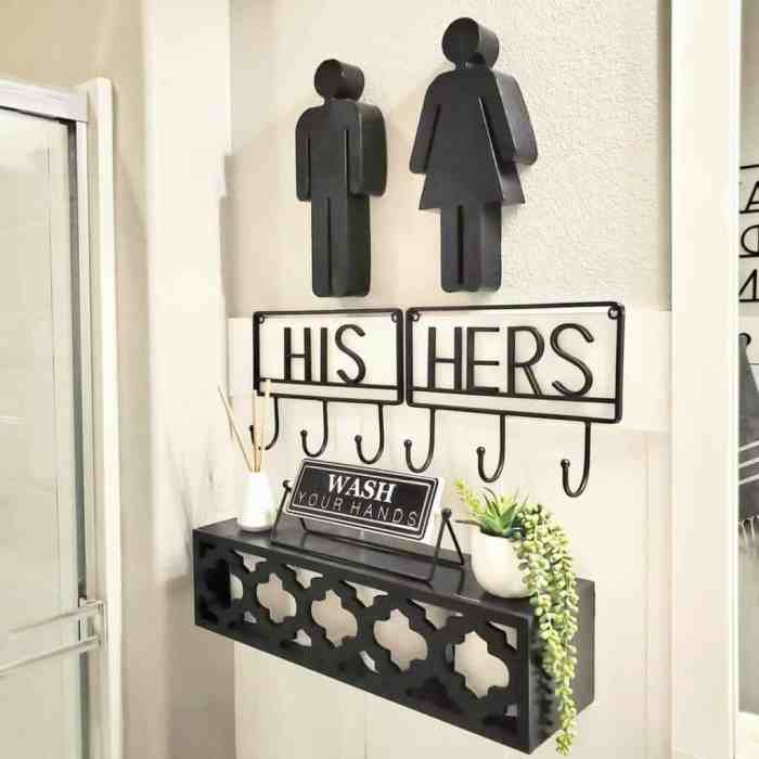 Black decor for bathroom