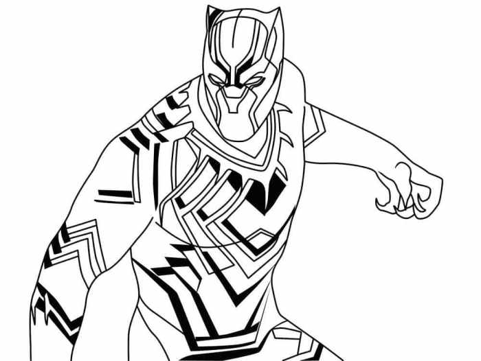 Black panther coloring page animal