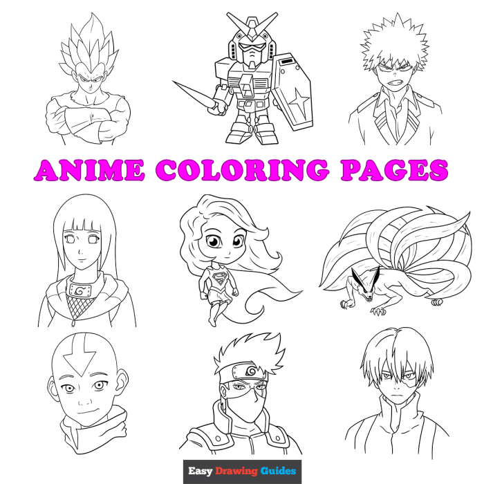 Coloring pages anime printable