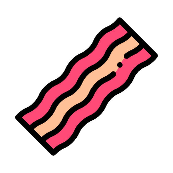 Drawing of bacon easy