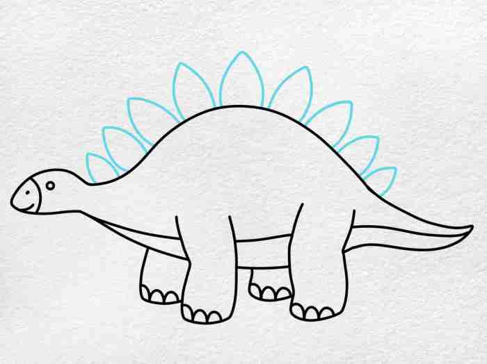 Stegosaurus drawing easy small