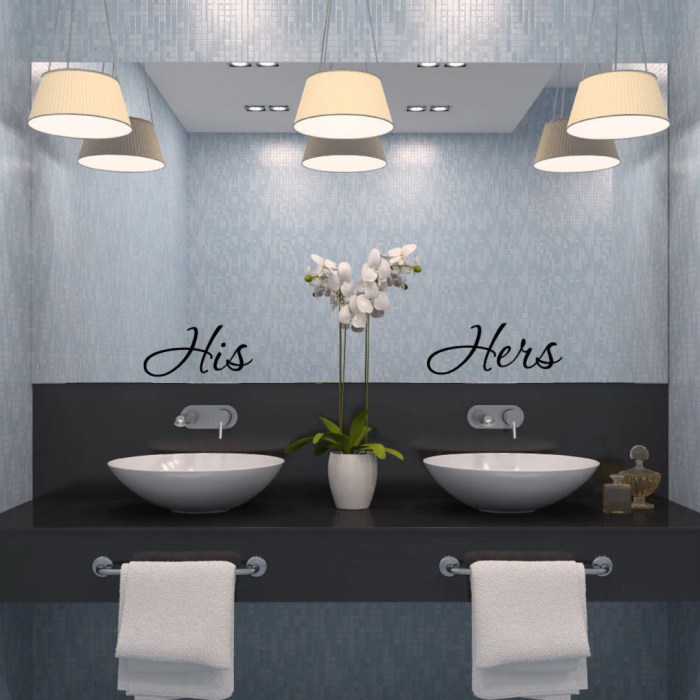 His and hers bathroom decor