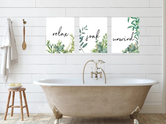 Wall art bathroom decor