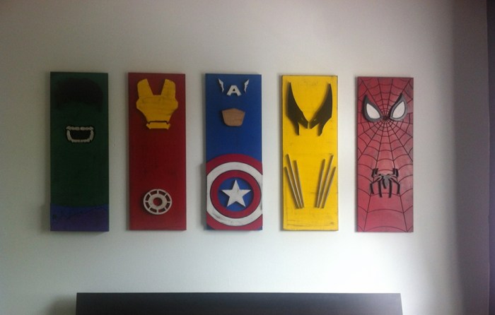 Marvel comics bathroom decor