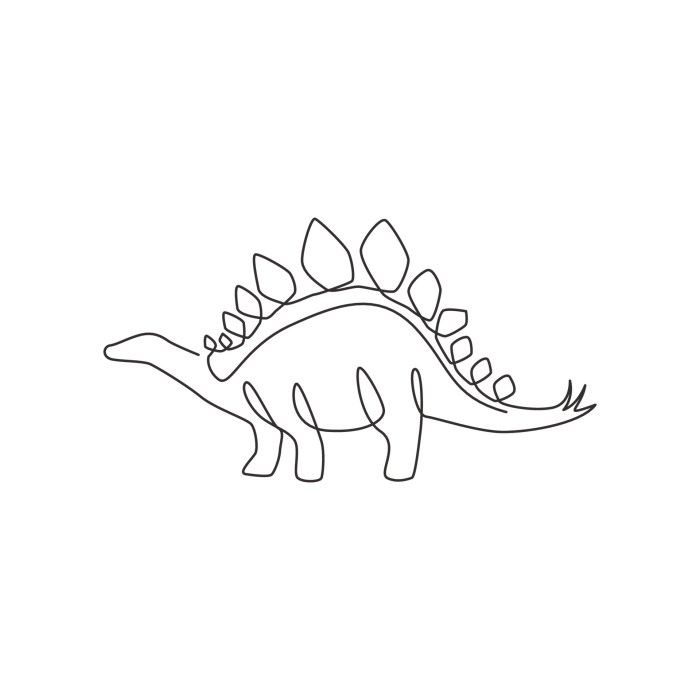 Stegosaurus drawing easy small