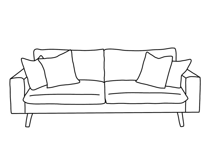 Couch drawing easy 2d