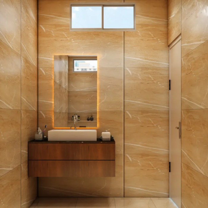 Bathroom tile floor and decor