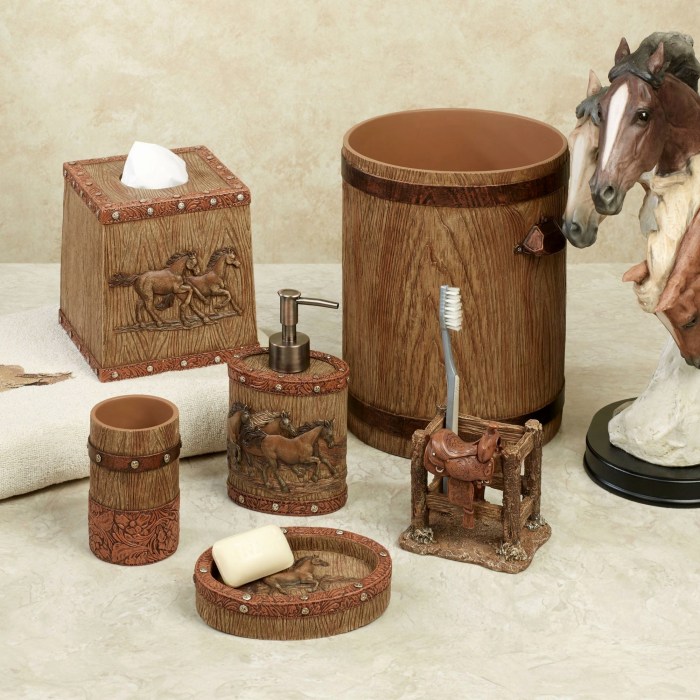 Western decor bathroom accessories